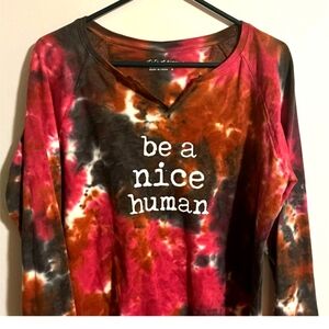 Tie-Dye Long Sleeve Top - Multicolor